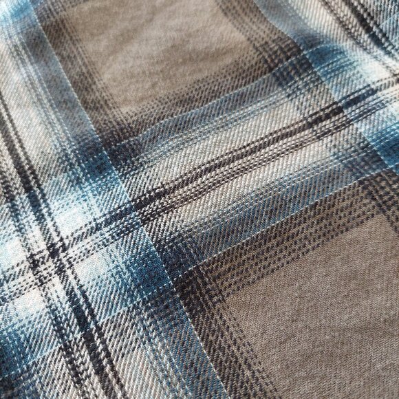 Old Navy Oversized Gender-Neutral Patterned Flannel Shirt Gray Olive Size XXXL - Picture 4 of 11